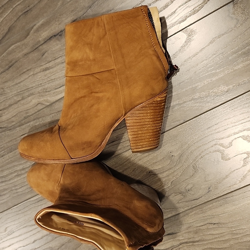 Rag & Bone Tan Nubuck Ankle Booties